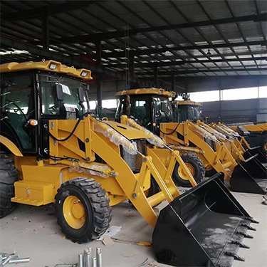 New Backhoe loader operate test