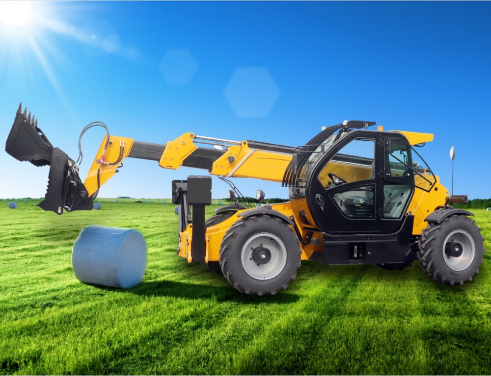 Telehandler with multi-functional bucket